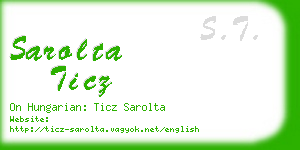 sarolta ticz business card